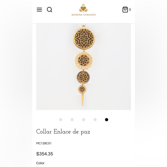 Sacred Circles Necklace / gold plated - Picture 5 of 5